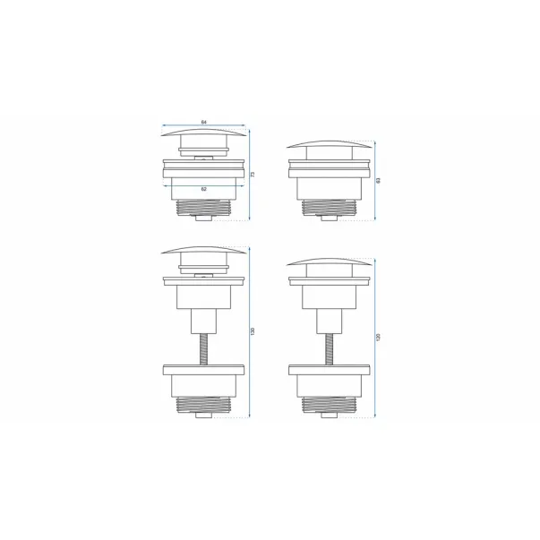 Pachet lavoar pe blat Omnires Ovo M+ alb 55 cm, baterie lavoar Grohe Eurosmart Cosmopolitan XL crom si ventil lavoar Click-Clack crom picture - 10