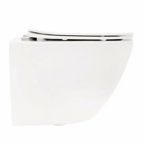 Pachet vas wc Rune Ivaldi, capac slim softclose, rezervor wc Geberit Duofix si clapeta crom Delta20 picture - 3