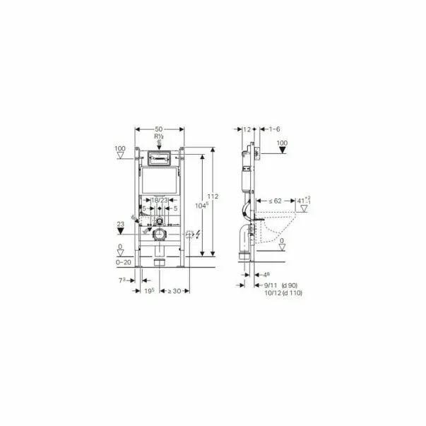Pachet vas wc Rune Ivaldi, capac slim softclose, rezervor wc Geberit Duofix si clapeta crom Delta20 picture - 7