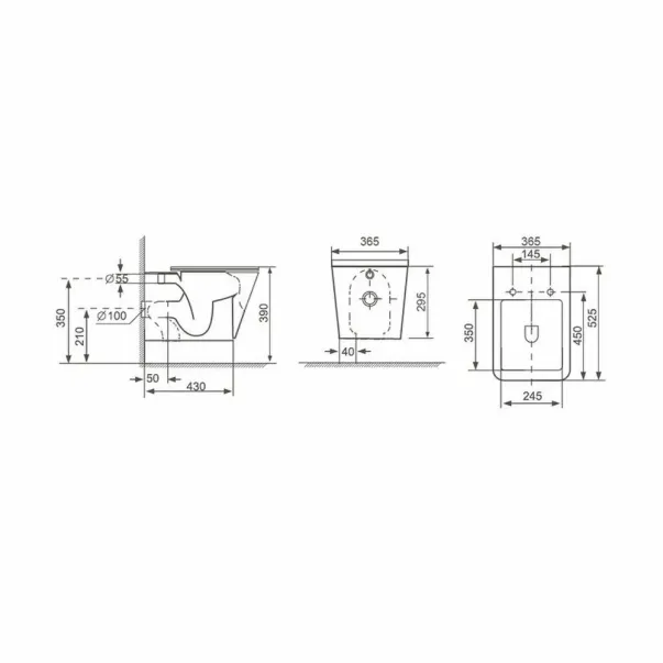 Pachet vas wc Rune Jord, capac slim softclose si set rezervor wc cu cadru incastrat Geberit Duofix si clapeta alba Delta20 picture - 4
