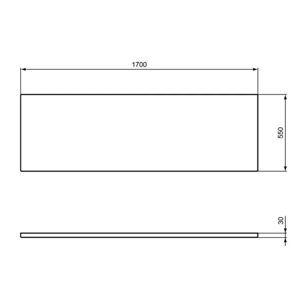 Panou frontal Ideal Standard i.life 170 cm alb lucios picture - 5