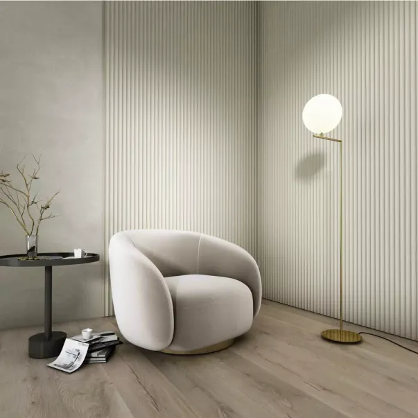 Panou riflaj Lamelio Onda finisaj alb 12.2x270 cm picture - 4