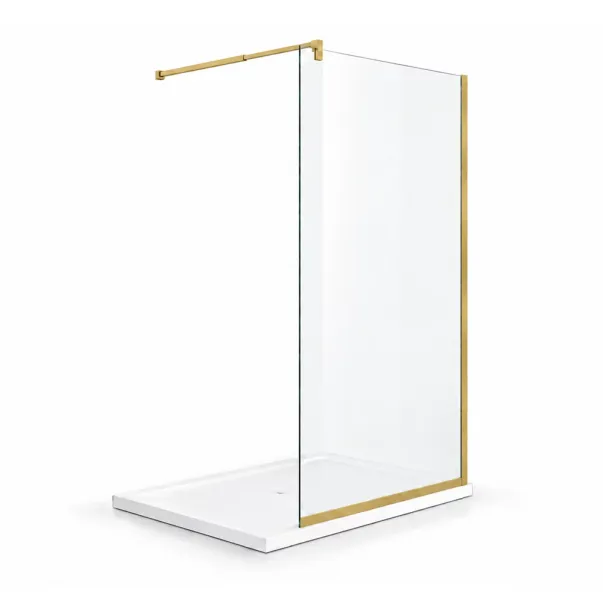 Paravan de dus tip Walk-in auriu periat Rune Syn 70x200 cm picture - 2