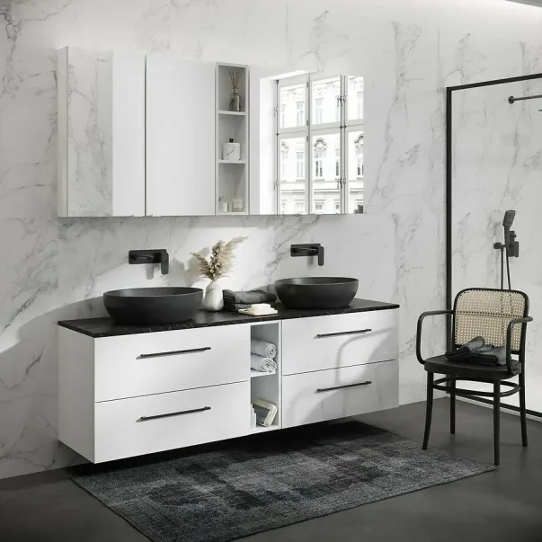 Paravan de dus tip Walk-in Cersanit Larga negru 90x200 cm picture - 3