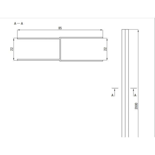 Profil extensie cu accesorii de montare Deante 200 cm crom picture - 2