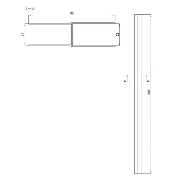 Profil extenstie cu accesorii de instalare 200 cm negru mat picture - 3