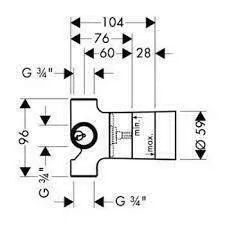 Set baza ingropat pentru divertor cu 3 cai Hansgrohe picture - 2