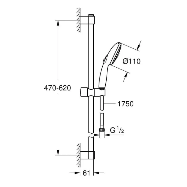 Set de dus Grohe Tempesta 110 cu 2 functii picture - 4