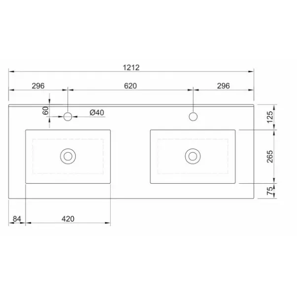 Set dulap baza si lavoar suspendat alb LC Mobili Italia Start 122x53x47 cm picture - 4