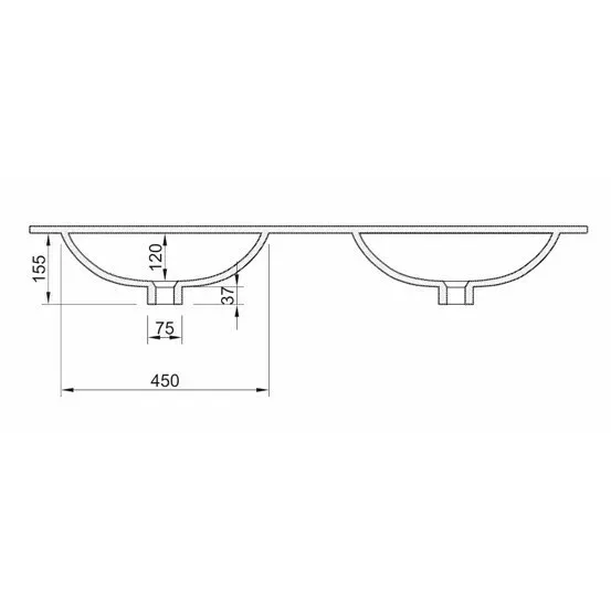 Set dulap baza si lavoar suspendat alb LC Mobili Italia Start 122x53x47 cm picture - 5
