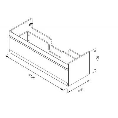 Set dulap suspendat si lavoar compozit Oristo Horyzont mdf alb 120 cm picture - 3