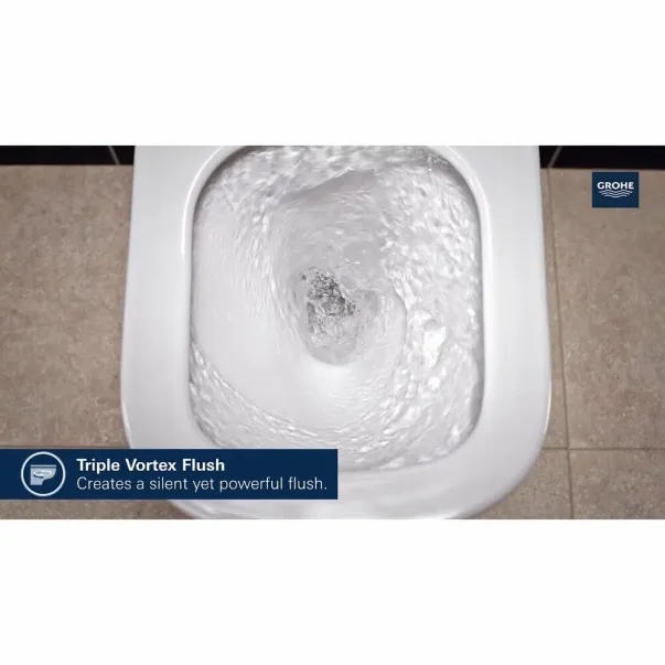 Set rezervor Grohe Rapid SL cu clapeta Skate Air alba si vas wc Grohe Euro Ceramic Triple Vortex capac soft close picture - 3