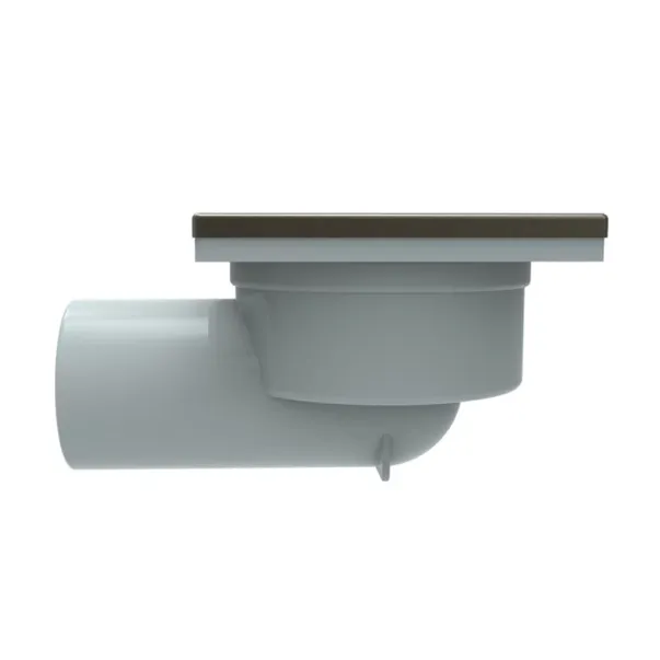 Set rigola pentru dus Inter Ceramic New Generation cu capac cu fante diagonale 10x10 cm finisaj bronz periat picture - 3