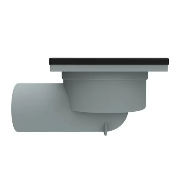 Set rigola pentru dus Inter Ceramic New Generation cu capac cu fante diagonale 10x10 cm finisaj negru lucios picture - 3