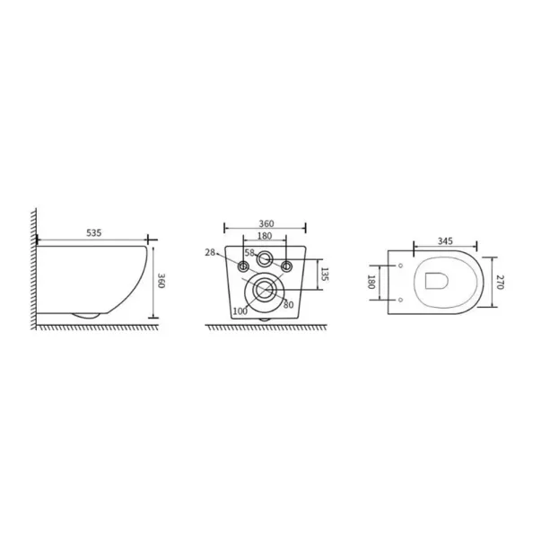 Set vas WC rimless suspendat Fluminia Alfonzo si capac softclose alb picture - 2