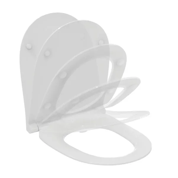 Set vas WC suspendat Ideal Standard I.life O cu capac softclose alb si bideu picture - 4