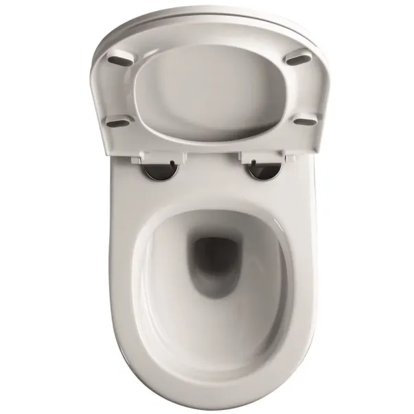 Set vas WC suspendat Inter Ceramic Rimless cu capac softclose finisaj alb lucios picture - 2