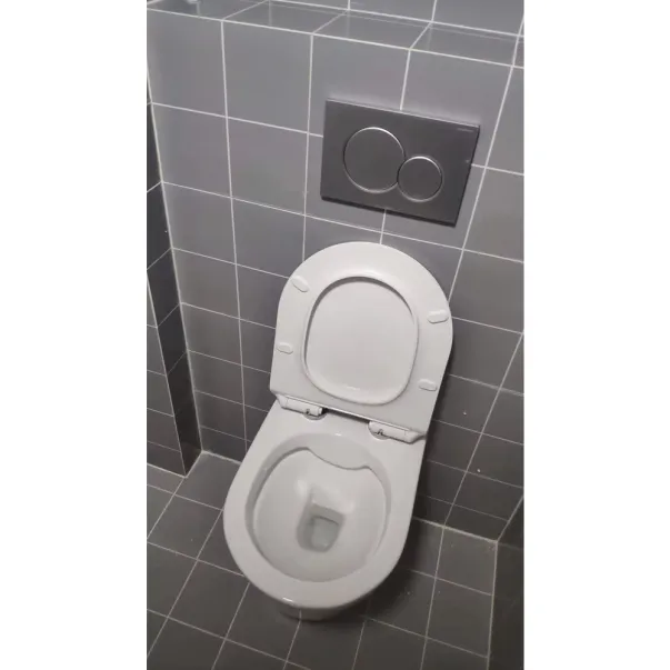 Set vas WC suspendat Inter Ceramic Rimless cu capac softclose finisaj alb lucios picture - 4