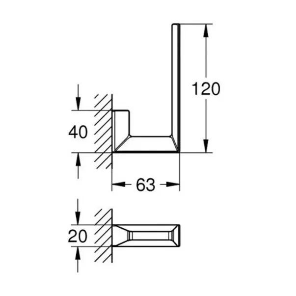 Suport hartie igienica Grohe Selection Cube crom lucios picture - 3