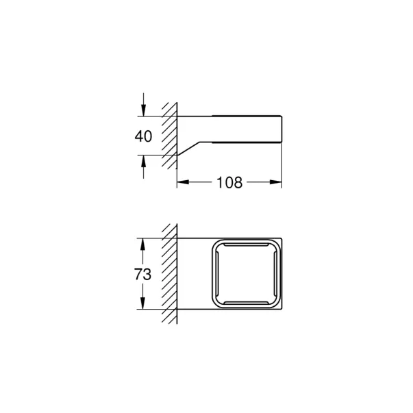 Suport pentru pahar sau dozator sapun Grohe Selection Cube picture - 4