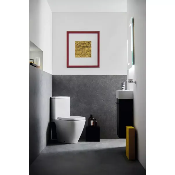 Vas WC pe pardoseala Ideal Standard i.life S Compact rimless alb lucios picture - 4