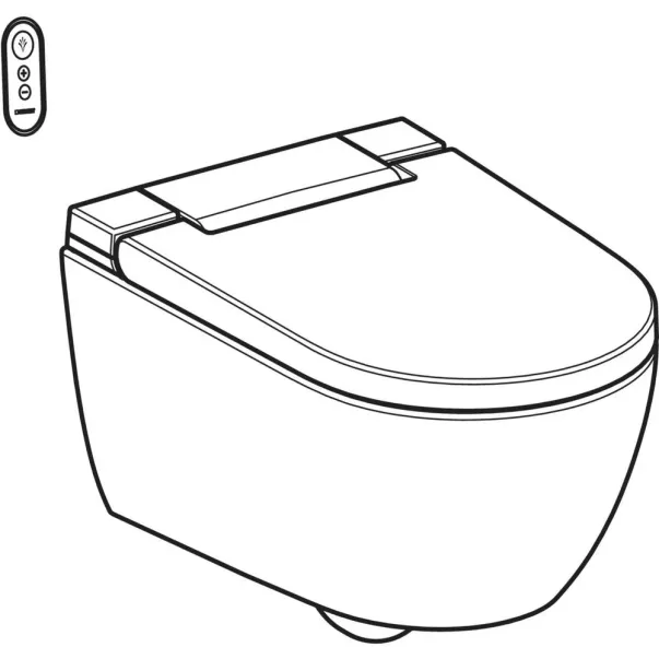 Vas wc suspendat cu capac softclose si functie bideu Geberit AquaClean Alba picture - 4