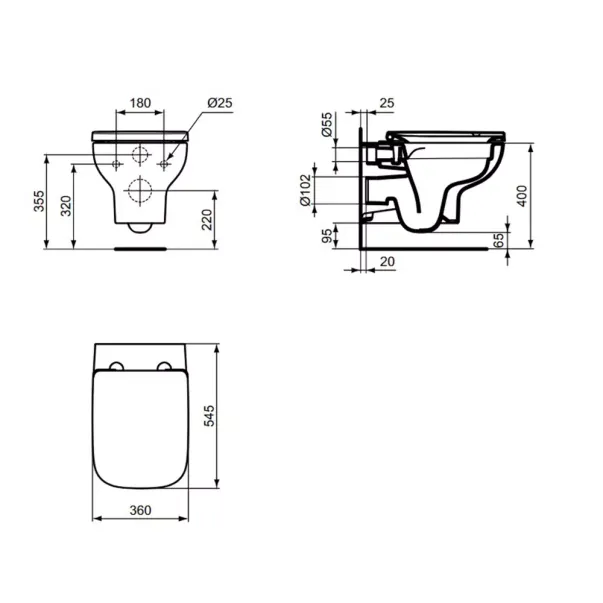 Vas wc suspendat Ideal Standard i.Life A picture - 3