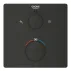 Baterie dus incastrata cu termostat Grohe Grohtherm 2 iesiri negru mat patrat