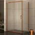Cabina de dus dreptunghiulara Inter Ceramic cu usa glisanta 120x80 cm bronz - transparent picture - 1
