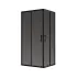 Cabina de dus dreptunghiulara Inter Ceramic cu usa glisanta 90x90 cm negru mat - fumuriu picture - 2