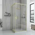 Cabina de dus patrata cu usi glisante auriu Rea City 90x90 cm picture - 2