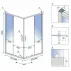 Cabina de dus patrata cu usi glisante auriu Rea City 90x90 cm picture - 6