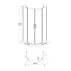 Cabina de dus semirotunda Cersanit Moduo cu 2 usi pivotante 80x80 crom picture - 7