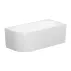 Cada freestanding Cersanit Crea 170x82 cm alb lucios cu montaj dreapta lipita de perete, BTW picture - 2