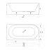 Cada freestanding Cersanit Crea 170x82 cm alb lucios cu montaj dreapta lipita de perete, BTW picture - 5