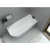 Cada freestanding Rune Birka Boyd 170x75 cm dreapta alb lucios lipita de perete, BTW picture - 4