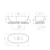 Cada freestanding compozit Omnires Shell M+ finisaj bej dune mat 175x78 cm picture - 5