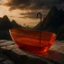 Cada freestanding din rasina transparenta Rune Mond sunset 170x87 cm picture - 2