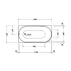 Cada freestanding Duravit DuraSenja 150x75 cm finisaj alb stanga lipita de perete, BTW picture - 4