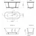 Cada freestanding Inter Ceramic acril alb-gri 163x72 cm cu cadru negru picture - 2