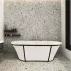 Cada freestanding Inter Ceramic acril alb-gri 163x72 cm cu cadru negru picture - 1
