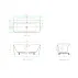 Cada freestanding Kreiner Maggie 160x75 cm finisaj alb lipita de perete, BTW picture - 6