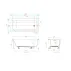 Cada freestanding Kreiner Maggie 160x75 cm finisaj alb dreapta lipita de perete BTW picture - 5