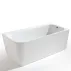 Cada freestanding Kreiner Maggie 160x75 cm finisaj alb dreapta lipita de perete BTW picture - 1