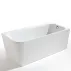 Cada freestanding Kreiner Maggie 160x75 cm finisaj alb dreapta lipita de perete BTW picture - 4