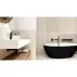 Cada freestanding Rune Agg alb-negru 160x82 cm picture - 3