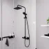 Coloana de dus cu baterie Hansgrohe Vernis Shape 230 Ecosmart termostatata negru mat picture - 2