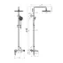 Coloana de dus cu baterie monocomanda Rubineta Olo+Ultra finisaj crom lucios picture - 4