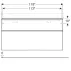Dulap baza pentru lavoar dublu suspendat Geberit Smyle Square alb 2 sertare 119 cm picture - 4