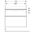 Dulap baza pentru lavoar suspendat Geberit Smyle Square alb 2 sertare 74 cm picture - 4